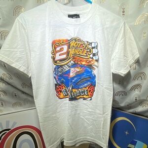 Chase Authentics White Tee with Race Car Graphic